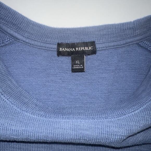 Banana Republic Men’s Crewneck Sweatshirt Blue XL Pullover Casual - Picture 5 of 7